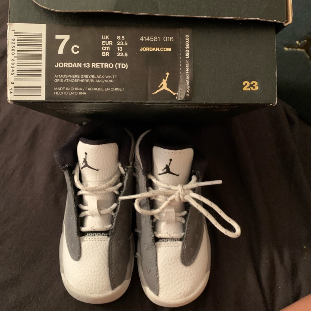 Jordan 13 retro grey toddler 7c